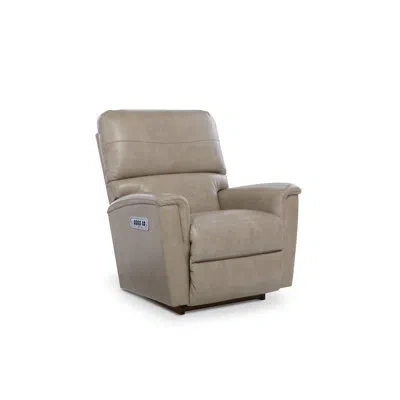 La-z-boy Ava Leather Match Power Rocking Recliner With Power Headrest And Lumbar In Beige