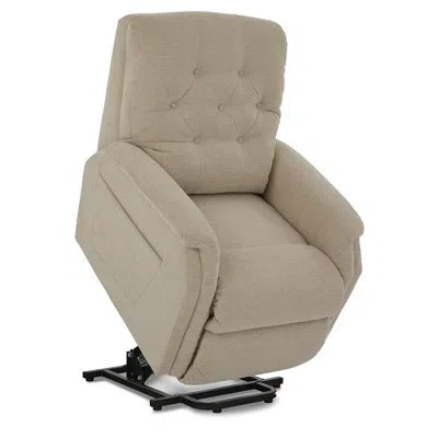 La-z-boy Billie Power Lift Assist Recliner With Iclean Fabric In Cream