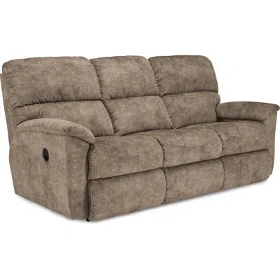 La-z-boy Brooks Reclining Sofa In Iclean Fabric In Light Brown