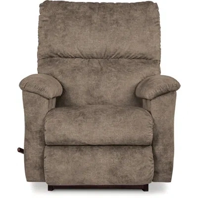 La-z-boy Brooks Rocking Recliner With Iclean Fabric In I-outlier Mushroom Performance Microfibe