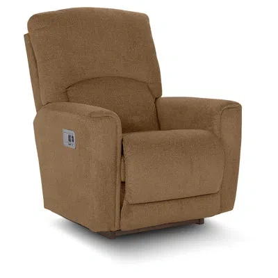 La-z-boy Cassian Power Rocking Recliner W/ Headrest In Brown