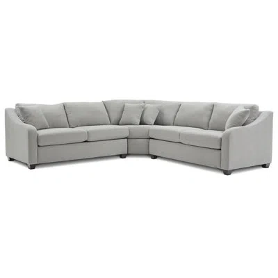 La-z-boy Charlie Sectional In Silver