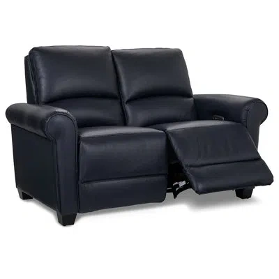 La-z-boy Clybourn Power Reclining Loveseat W/ Headrest In Blue