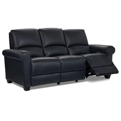 La-z-boy Clybourn Power Reclining Sofa W/ Headrest In Blue