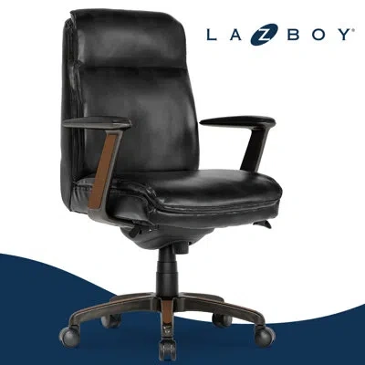 La-z-boy Dawson Ergonomic Modern Executive Office Chair With Adjustable High Back Lumbar Support In Black
