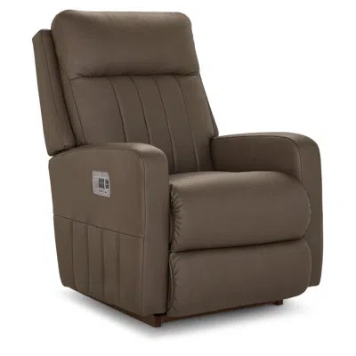 La-z-boy Finley Leather Martch Power Rocking Recliner With Power Headrest And Lumbar In Brown