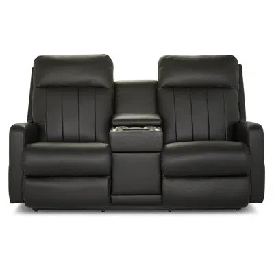 La-z-boy Finley Power Reclining Lovesat W/ Headrest & Console In Black