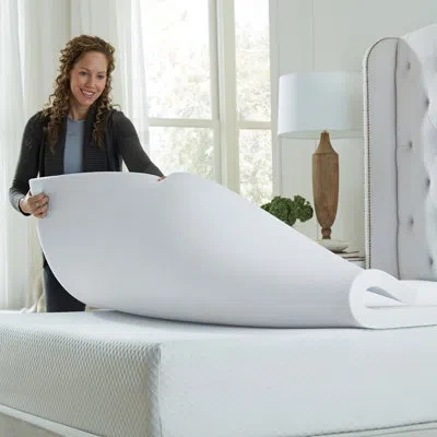 La-z-boy Hybrid Bliss Memory Foam 2” Mattress Topper In White