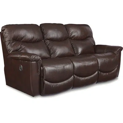 La-z-boy James Leather Match Reclining Sofa In Walnut