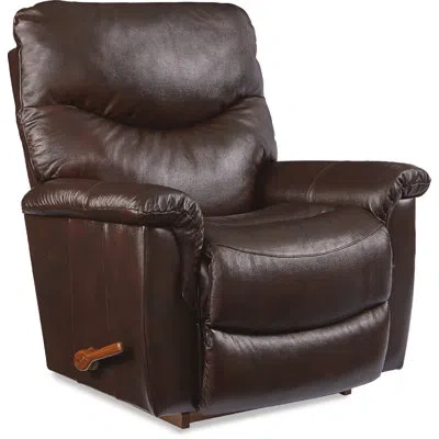 La-z-boy James Manual Leather Match Rocking Recliner In Walnut Leather Match