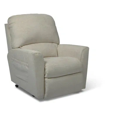 La-z-boy Jean Power Lift Assist Recliner With Iclean Fabric In Beige