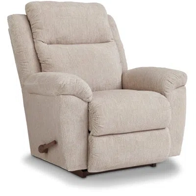 La-z-boy Joel Manual Rocking Recliner In Sand Polyester