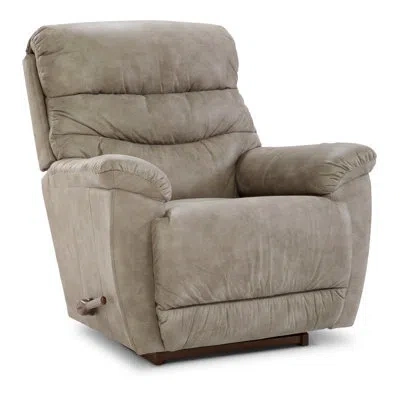 La-z-boy Joshua Manual Rocking Recliner With Iclean Fabric In Gray