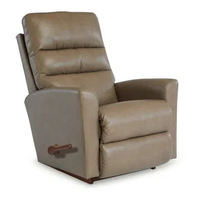 La-z-boy Liam Manual Leather Match Recliner In Pebble Leather Match