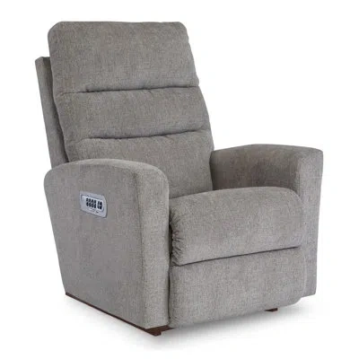 La-z-boy Liam Power Rocking Recliner W/ Headrest And Lumbar In Gray