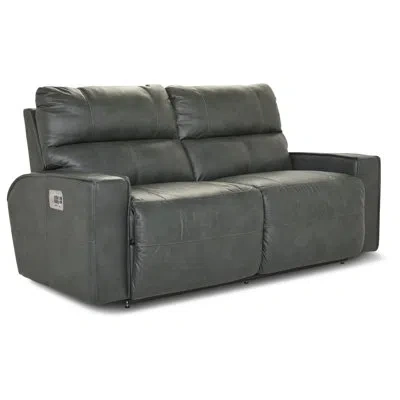 La-z-boy Maddox Power Reclining 2-seat Sofa W/ Headrest And Lumbar In Gray