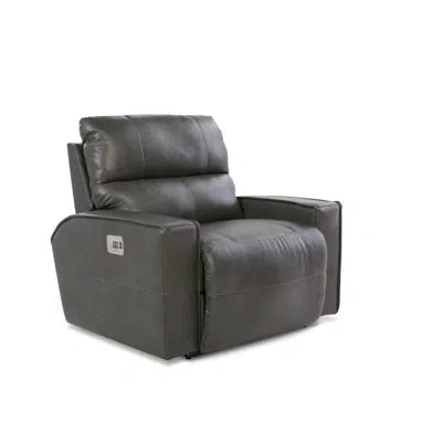 La-z-boy Maddox Power Reclining Chair And A Half W/ Headrest And Lumbar In Gray