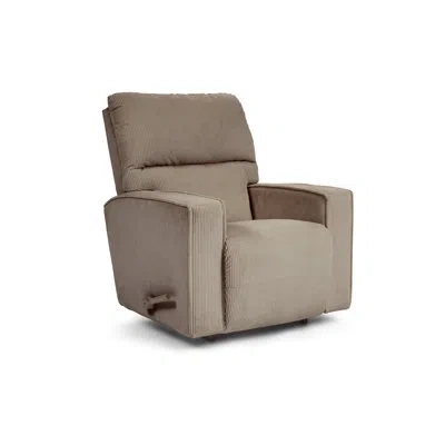 La-z-boy Maddox Rocking Recliner In Brown Polyester