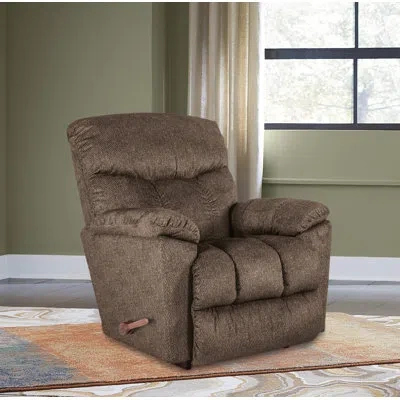 La-z-boy Morrison Manual Rocking Recliner In Seamount Cappuccino Performance Microfib