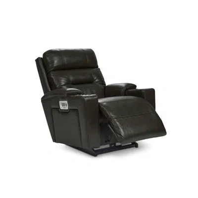 La-z-boy Neo Leather Match Power Rocking Recliner With Power Headrest And Lumbar In Gray Leather Match