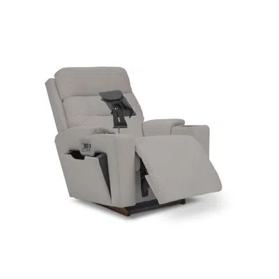 La-z-boy Neo Power Rocking Recliner With Iclean Fabric And Power Headrest And Lumbar In Beige Polyester Blend