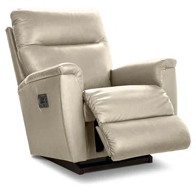 La-z-boy Norton Power Rocking Recliner W/ Headrest And Lumbar In Oyster