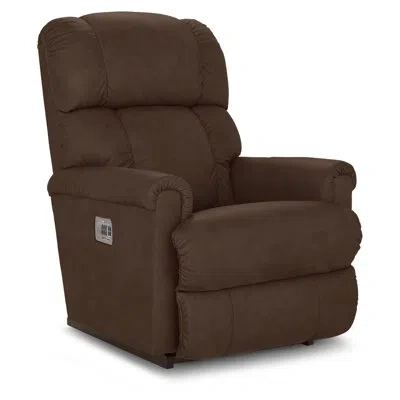 La-z-boy Pinnacle Leather Match Power Rocking Recliner With Power Headrest And Lumbar In Brown