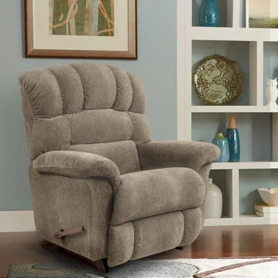 La-z-boy Randell Oversized Manual Rocking Recliner In Storm,beige