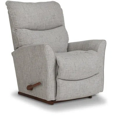 La-z-boy Rowan Manual Rocking Recliner In Ash Polyester Blend