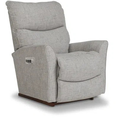 La-z-boy Rowan Power Rocking Recliner With Power Headrest And Lumbar In Gray