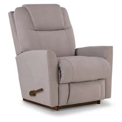 La-z-boy Sparrow Leather Rocking Recliner In Dove Gray