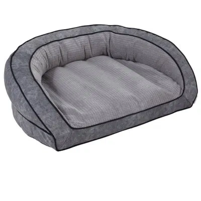 La-z-boy Twill Smoke Harper Sofa Dog Bed In Gray