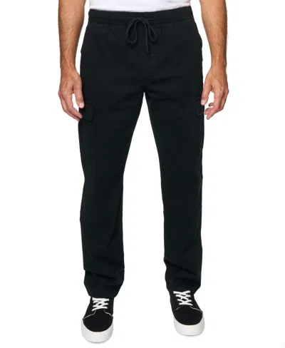 Lazer Men's Drawstring Pull-on Cargo Joggers In Black