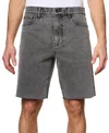 Lazer Men's Loose-fit 10" Denim Shorts In Gray