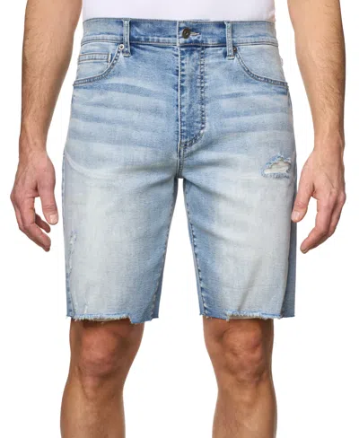 LAZER MEN'S MILES SLIM-FIT STRETCH 9-1/2" DENIM SHORTS