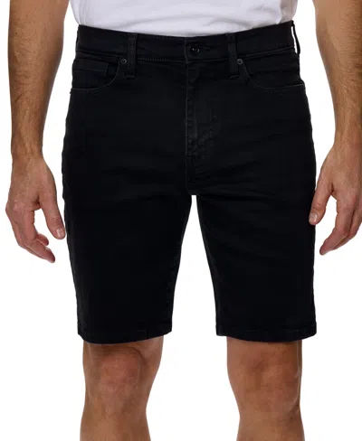 Lazer Men's Slim-fit Stretch 9-1/2" Denim Shorts In Black