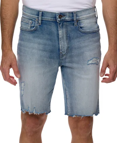 Lazer Men's Slim-fit Stretch 9-1/2" Denim Shorts In Light Blue