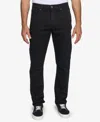 Lazer Men's Straight Fit Knit Jeans In Black