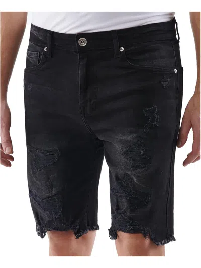 Lazer Mens Comfort Flex Slim Fit Denim Shorts In Multi