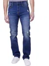 Lazer Mens Denim Distressed Straight Leg Jeans In Multi