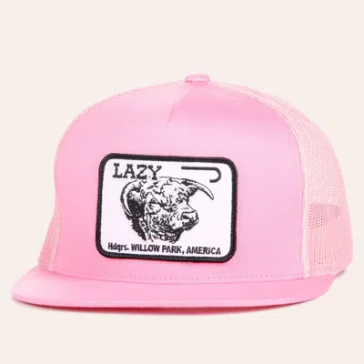 Lazy J Pink 4" Willow Park Logo Patch Cap