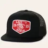 Lazy J Ranch Black With Red Embroidered Patch Cap In Black