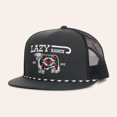 Lazy J Ranch Wear Alpine Heather Black Patch Flat Bill Cap