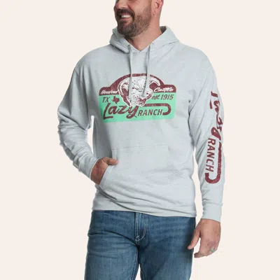Lazy J Ranch Wear Men's Albany Gray Graphic Hoodie