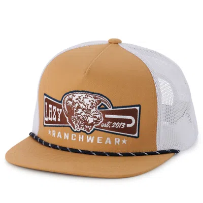 Lazy J Ranch Wear Men's Honey Mustard & White Banner Logo Patch Cap In Brown