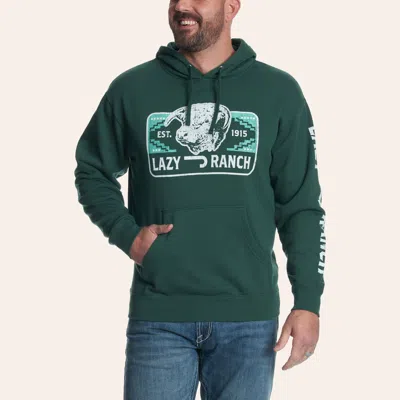 Lazy J Ranch Wear Men's Presidio Alpine Green Graphic Hoodie