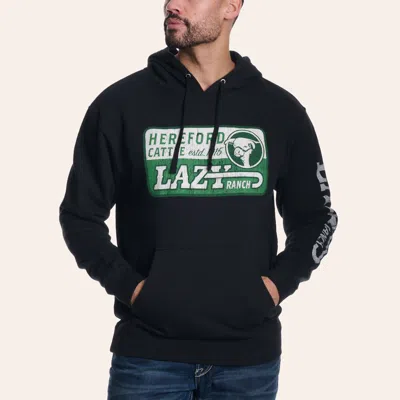 Lazy J Ranch Wear Men's Shafter Black Graphic Hoodie