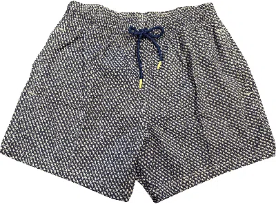 Lazyjack Press Blue Shaken Not Stirred Men's Swim Trunks Navy In Multi