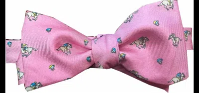 Lazyjack Press Bow Ties Riding Derby In Pink