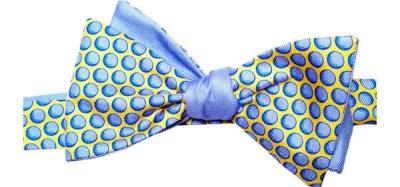 Lazyjack Press Men's Blue Balls Reversible Bow Tie